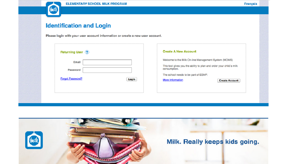 milk website screenshot