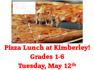 Pizza Day May 12th