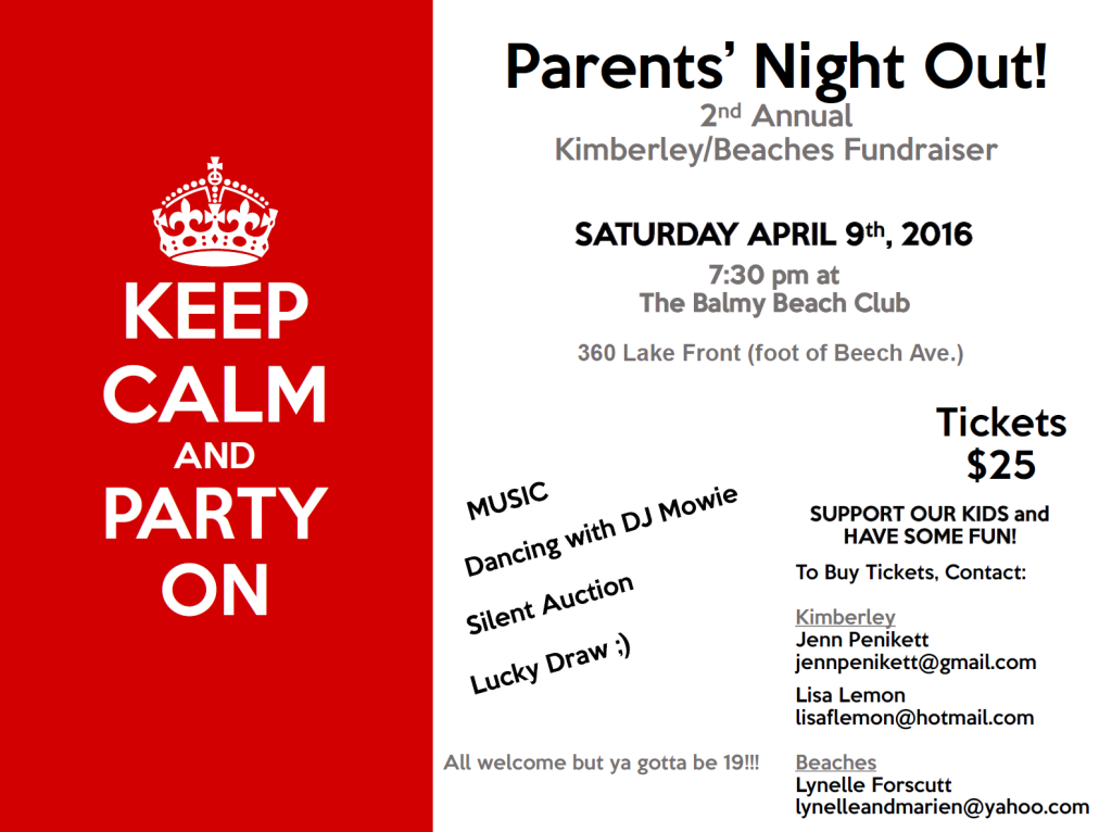 Parents Night Out Flyer